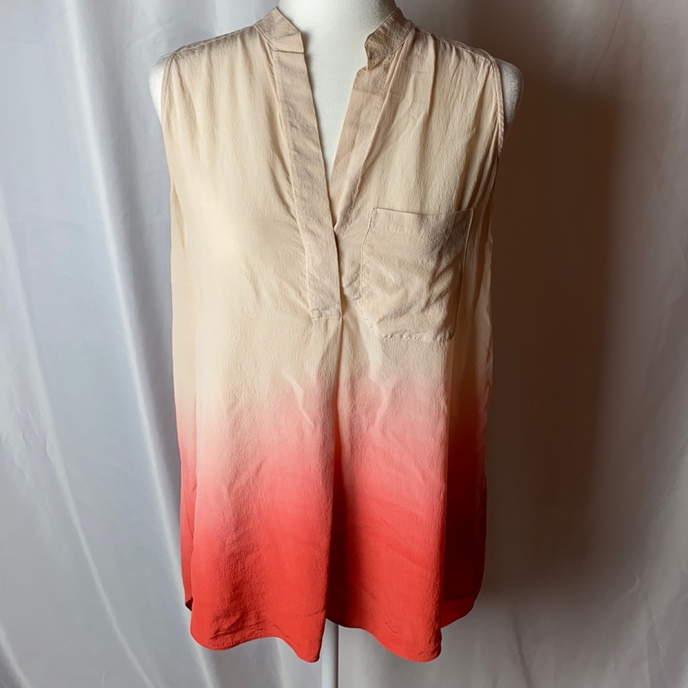 CLEARANCE Rebecca Taylor Ombre Silk Blouse Tank